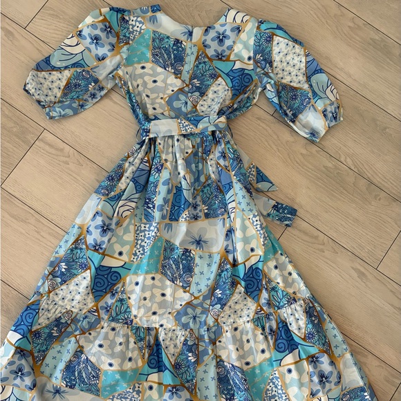 Pretty multi print maxi dress 100% cotton - Picture 2 of 3